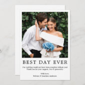 Modernes, Minimalistisches Foto Dankeskarte (Vorne/Hinten)