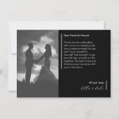 Modernes Minimalistisches Foto Dankeskarte (Rückseite)