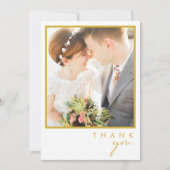 Modernes Minimalistisches Foto Dankeskarte (Vorderseite)