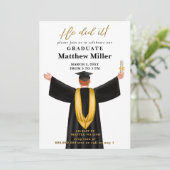 Modernes Minimalistisches Foto, das er getan hat A Einladung (Stehend Vorderseite)