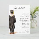 Modernes Minimalistisches Foto, das er getan hat A Einladung (Stehend Vorderseite)