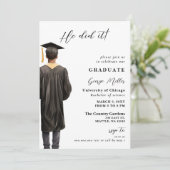 Modernes Minimalistisches Foto, das er getan hat A Einladung (Stehend Vorderseite)