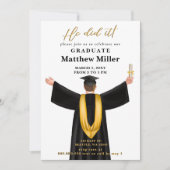 Modernes Minimalistisches Foto, das er getan hat A Einladung (Vorderseite)