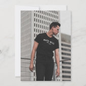 Modernes Minimalistisches Foto, das er getan hat A Einladung (Rückseite)