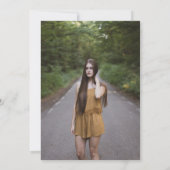 Modernes Minimalistisches Foto, das sie getan hat  Einladung (Rückseite)