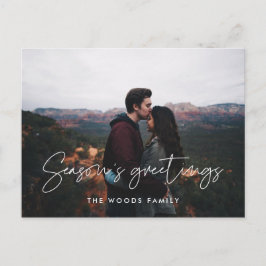 Modernes minimalistisches Foto der Grüße der Saiso Postkarte