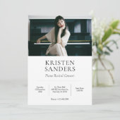 Modernes Minimalistisches Foto Einladung (Stehend Vorderseite)