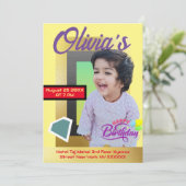 Modernes, Minimalistisches Foto Einladung (Stehend Vorderseite)