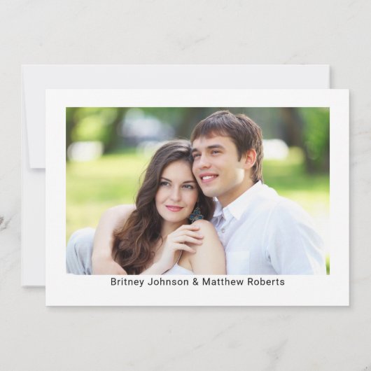 Modernes Minimalistisches Foto Elegante Script Hoc Einladung (Rückseite)