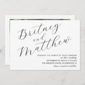 Modernes Minimalistisches Foto Elegante Script Hoc Einladung (Vorne/Hinten)