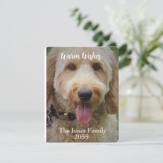 modernes Minimalistisches Foto Feiertagskarte (Stehend Vorderseite)