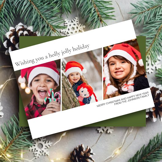 Modernes Minimalistisches Foto Feiertagskarte