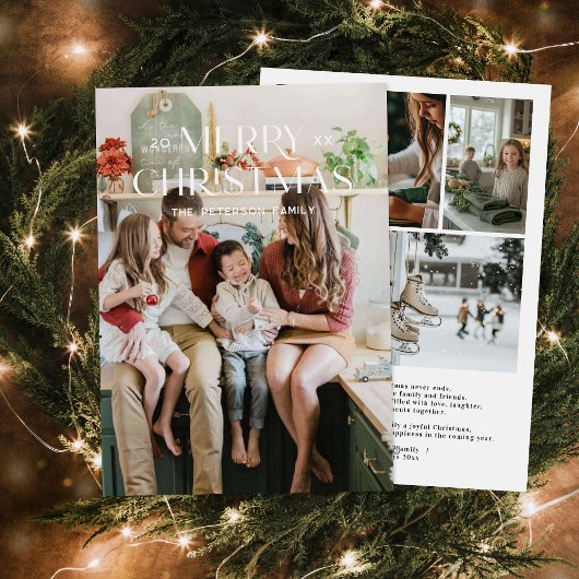 Modernes Minimalistisches Foto Feiertagskarte