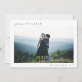 Modernes Minimalistisches Foto Feiertagskarte (Vorderseite)