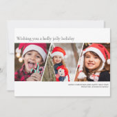 Modernes Minimalistisches Foto Feiertagskarte (Vorderseite)