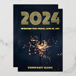 Modernes, minimalistisches Foto, Firmenname Folien Feiertagskarte