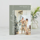 Modernes Minimalistisches Foto Frohe Weihnachten (Stehend Vorderseite)