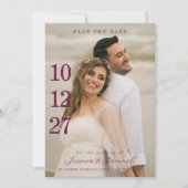 Modernes Minimalistisches Foto für die Hochzeit vo Save The Date (Vorderseite)