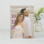 Modernes Minimalistisches Foto für die Hochzeit vo Save The Date (Stehend Vorderseite)