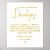 Modernes minimalistisches Foto für die Hochzeitsbe Foliendrucke (Vorderseite)