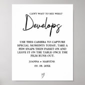 Modernes minimalistisches Foto für die Hochzeitsbe Poster (Vorne)