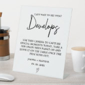 Modernes minimalistisches Foto für die Hochzeitsbe Sockelschild (In Situ)