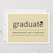 Modernes Minimalistisches Foto für einfache Gradua Ankündigung (Vorderseite)