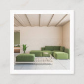 Modernes Minimalistisches Foto für einfaches Inter Quadratische Visitenkarte (Rückseite)