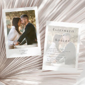 Modernes Minimalistisches Foto für Hochzeiten Einladung