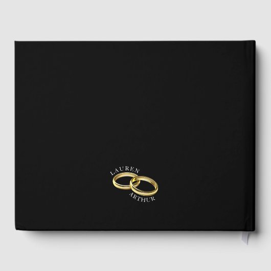 Modernes, minimalistisches Foto für Hochzeitsgäste Gästebuch (Rückseite)