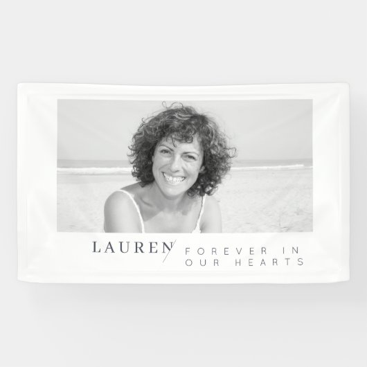 Modernes Minimalistisches Foto für immer im Herzen Banner (Horizontal)