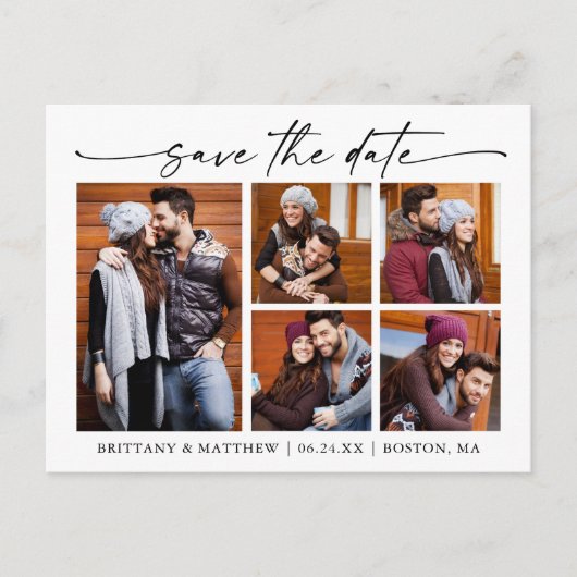 Modernes Minimalistisches Foto für InkScript 5 Sav Postkarte (Vorderseite)