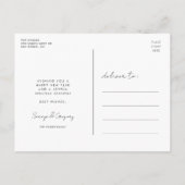 Modernes, minimalistisches Foto für Urlaub Postkarte (Rückseite)