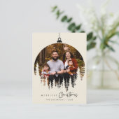 Modernes, Minimalistisches Foto für Weihnachten Postkarte (Stehend Vorderseite)