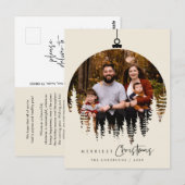 Modernes, Minimalistisches Foto für Weihnachten Postkarte (Vorne/Hinten)