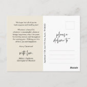 Modernes, Minimalistisches Foto für Weihnachten Postkarte (Rückseite)