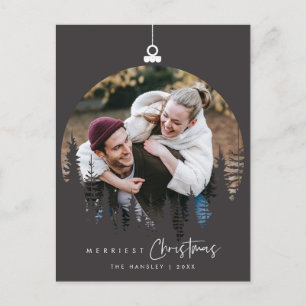 Modernes, Minimalistisches Foto für Weihnachten Postkarte