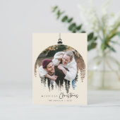 Modernes, Minimalistisches Foto für Weihnachten Postkarte (Stehend Vorderseite)