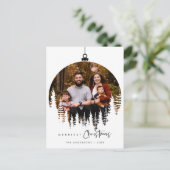 Modernes, Minimalistisches Foto für Weihnachten Postkarte (Stehend Vorderseite)