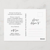 Modernes, Minimalistisches Foto für Weihnachten Postkarte (Rückseite)