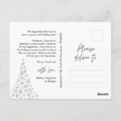 Modernes, Minimalistisches Foto für Weihnachten Postkarte (Rückseite)