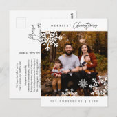 Modernes, Minimalistisches Foto für Weihnachten Postkarte (Vorne/Hinten)