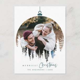 Modernes, Minimalistisches Foto für Weihnachten Postkarte