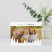 Modernes, Minimalistisches Foto für Weihnachten Postkarte (Stehend Vorderseite)