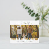 Modernes, Minimalistisches Foto für Weihnachten Postkarte (Stehend Vorderseite)