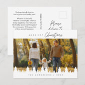 Modernes, Minimalistisches Foto für Weihnachten Postkarte (Vorne/Hinten)