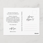 Modernes, Minimalistisches Foto für Weihnachten Postkarte (Rückseite)