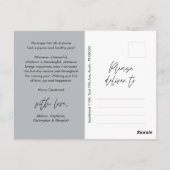 Modernes, Minimalistisches Foto für Weihnachten Postkarte (Rückseite)