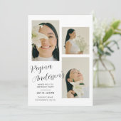 Modernes minimalistisches Foto - Geburtstag Einladung (Stehend Vorderseite)