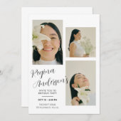 Modernes minimalistisches Foto - Geburtstag Einladung (Vorne/Hinten)
